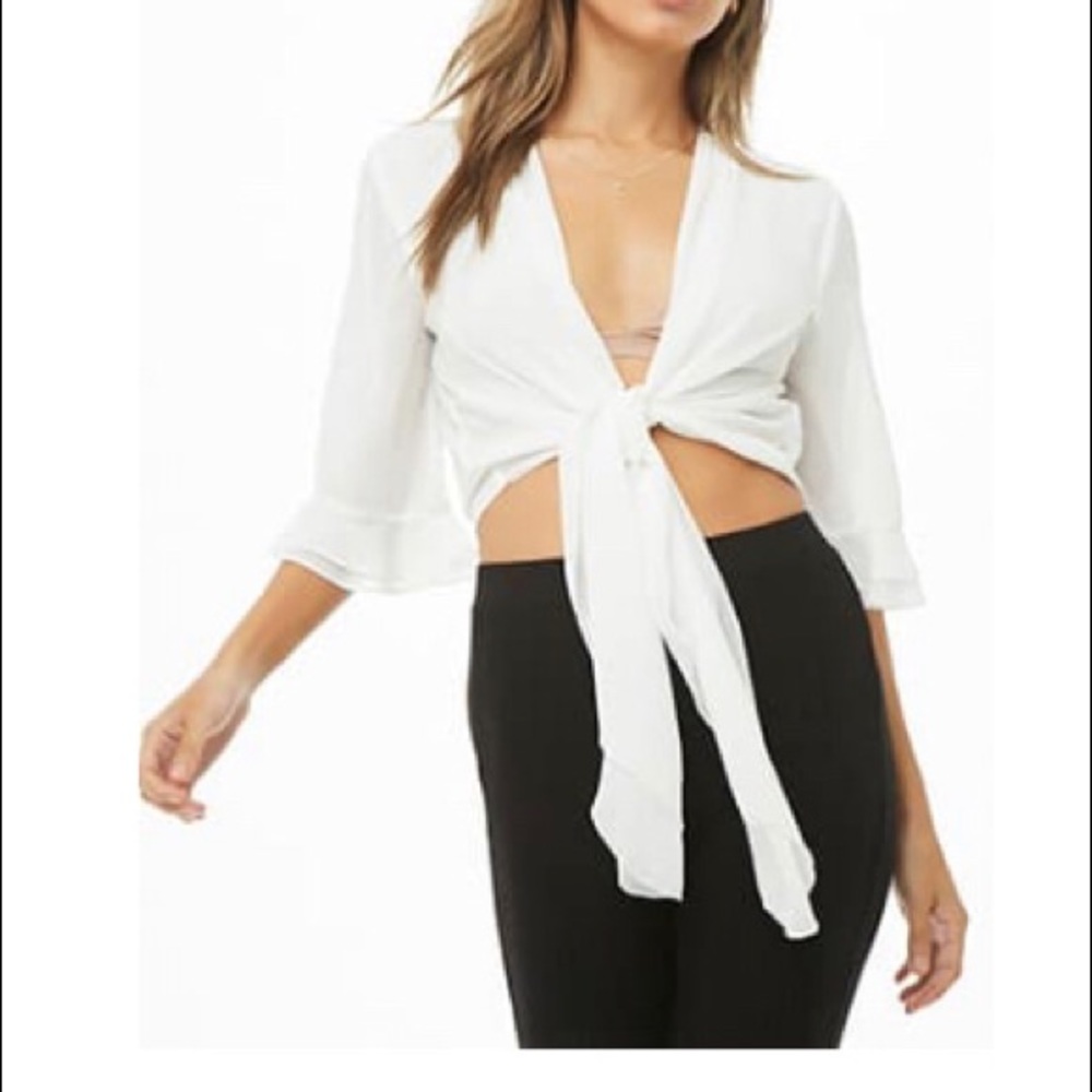 White tie crop top